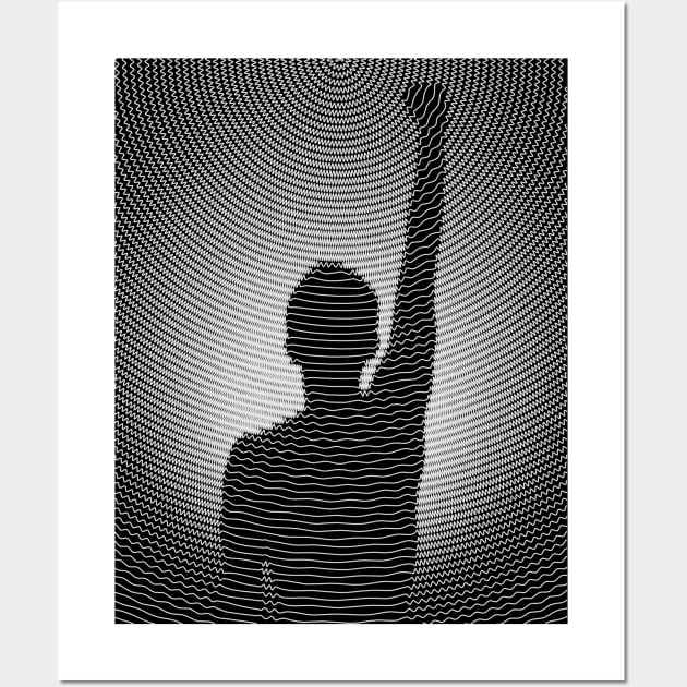 Fight The Power White (wavy lines) Wall Art by SimpleThoughts